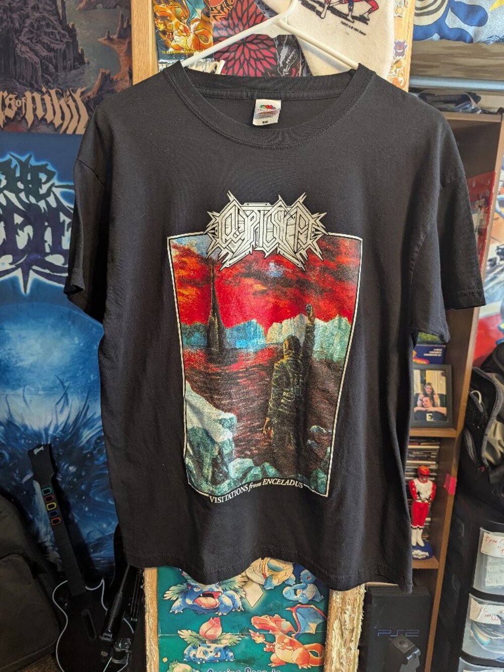 Cryptic Shift Visitations From Enceladus Black T-Shirt.  In great condition, siz